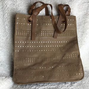 Ugg Mae tote Sunshine perf leather bag